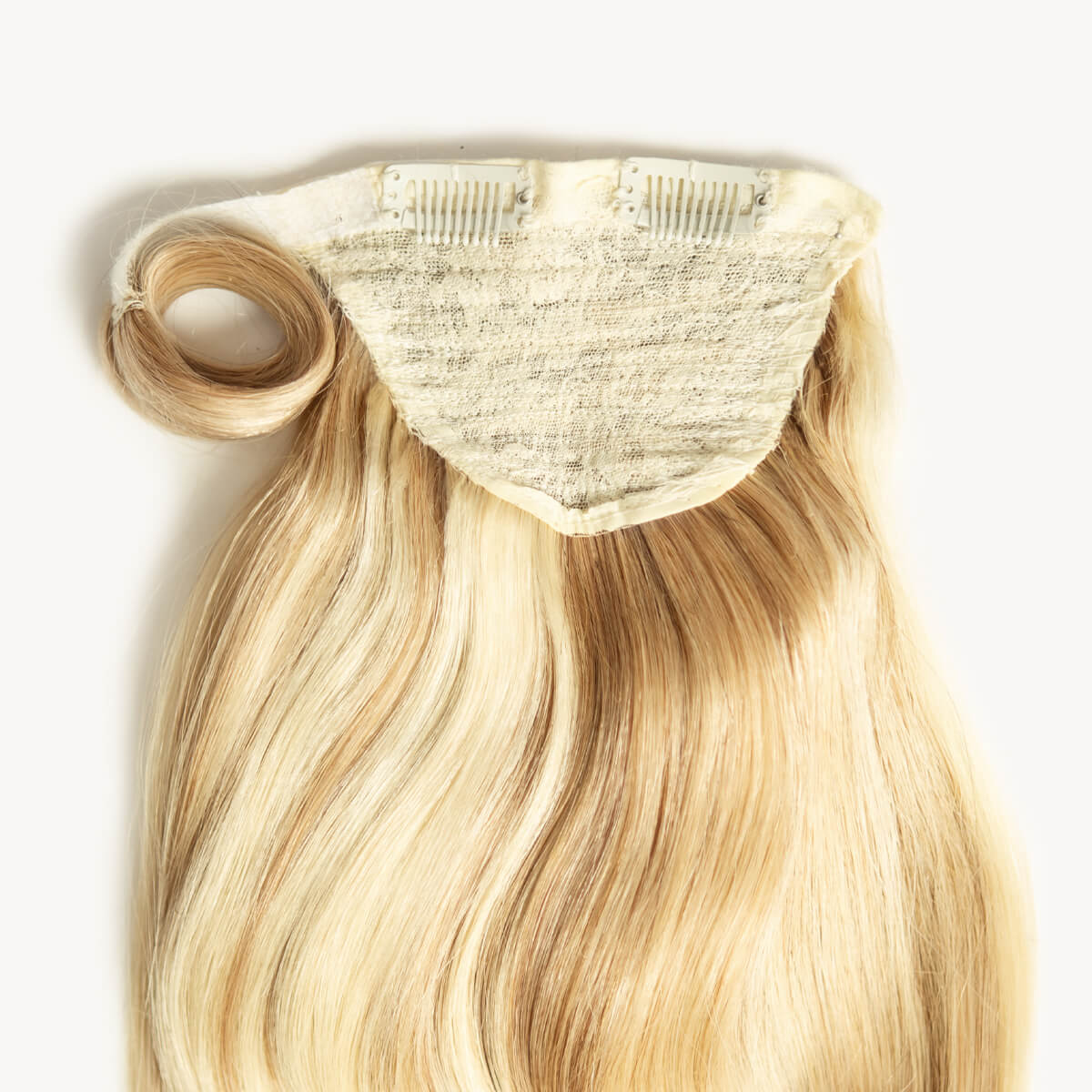 Beach Blonde Highlighted, 24" Clip-in Ponytail Hair Extensions, P613/18 | 200g