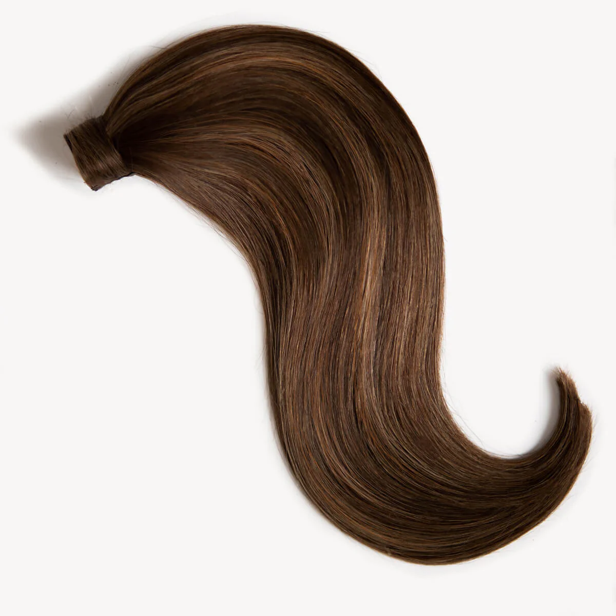 Brunette Lowlights, 16" Clip-in Ponytail Hair Extensions - Image 2